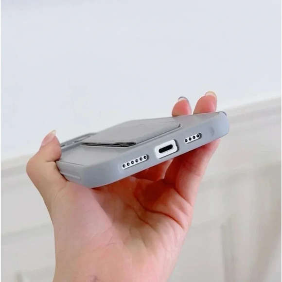 Phone Case with Push Pull Holder Grey Blue iPhone Pro 12 Max - Picture 3 of 3